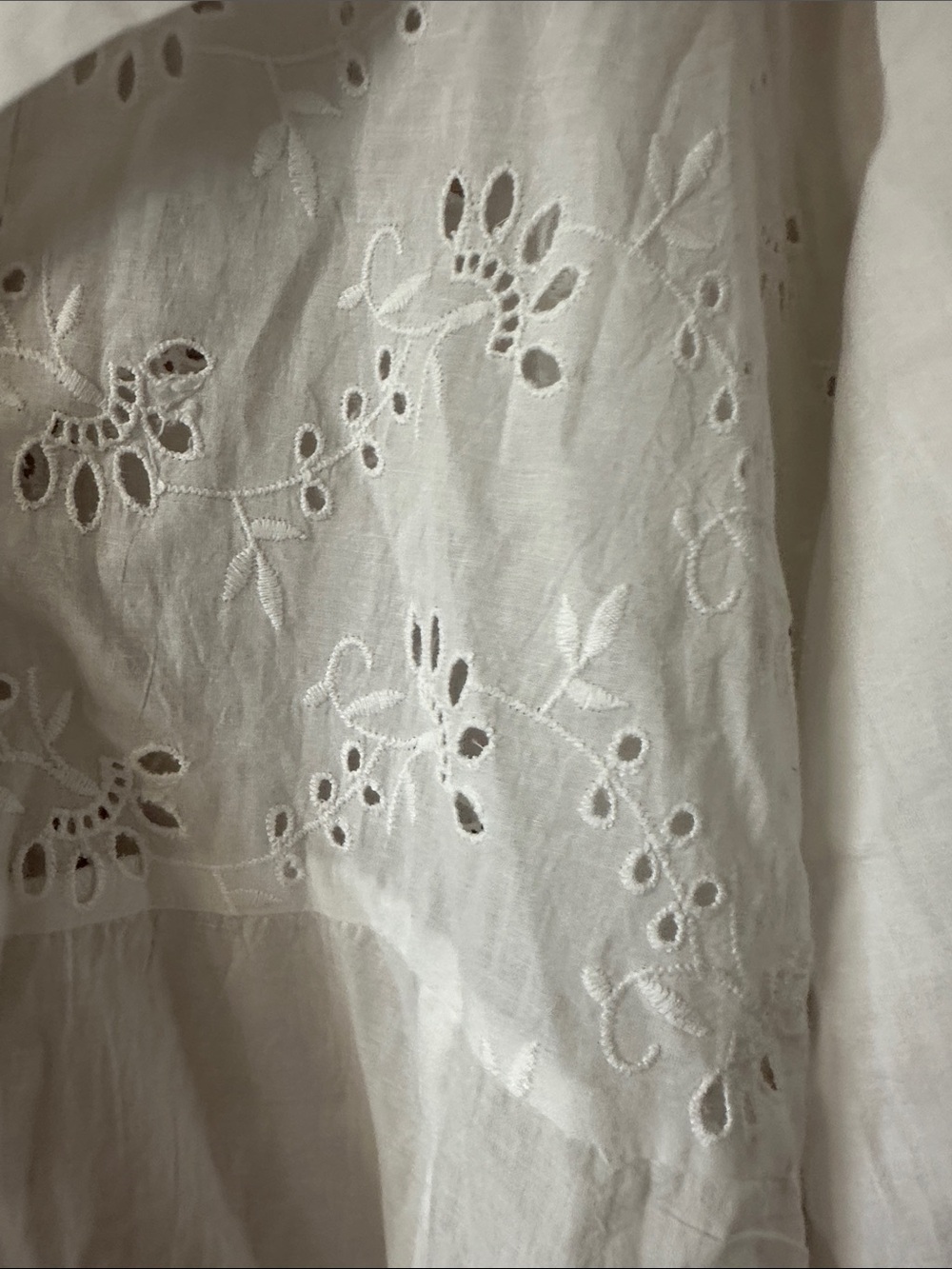 White Eyelet Button-Front Tunic - Picture 3 of 6